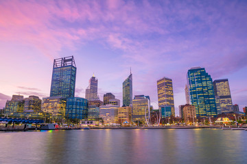 Downtown Perth skyline in Australia - obrazy, fototapety, plakaty