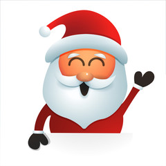 Cute cheerful Santa Claus character for your christmas projects. Vector illustration