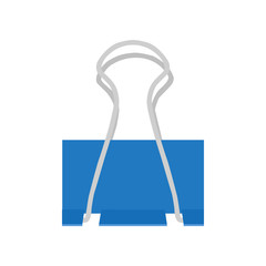 Clip binder paper vector isolated white background. Metal  business office sign icon