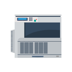 Printer machine office copy vector. Print business icon illustration photocopier paper. Copier isolated scanner
