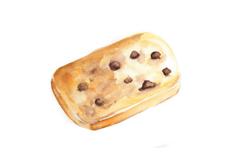 Cookies Watercolor painting isolated on white background