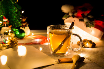 Hot christmas tea , Christmas decoration
