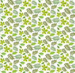 Leaves seamless pattern background