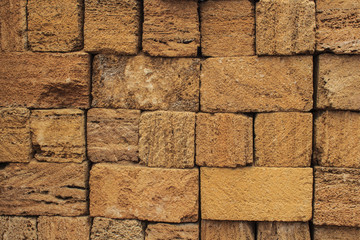 The sawn stone is waiting for its turn for construction.