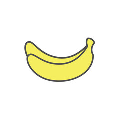 Banana icons fruit vector design logo illustration