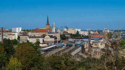 Cityscape and Skyline of the city of Szczecin, Poland - obrazy, fototapety, plakaty