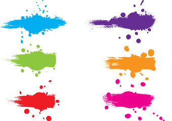 abstract vector splatter label set background. illustration vector design