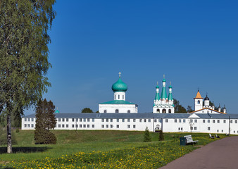 Fototapeta na wymiar Russian Orthodox Alexander-Svirsky Monastery in Leningrad, Russia