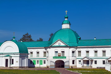 Fototapeta na wymiar The stone Chapel of the Holy Trinity was built in XIX century on the spot where St. Alexander Svirsky saw the Most Holy Trinity.