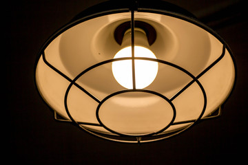 ceiling lamp in dark