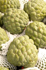 Pile of  sugar apples for sale at market