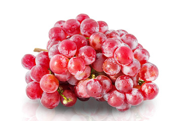grapes on white background.