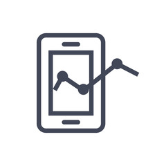 mobile screen analytics report icon