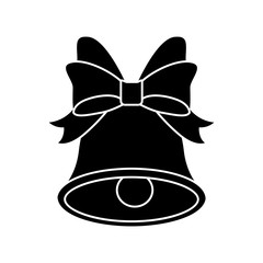 Bell. Flat Vector icon - illustration of christmas golden bell icon isolated on white.