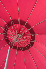 under red umbrellan background