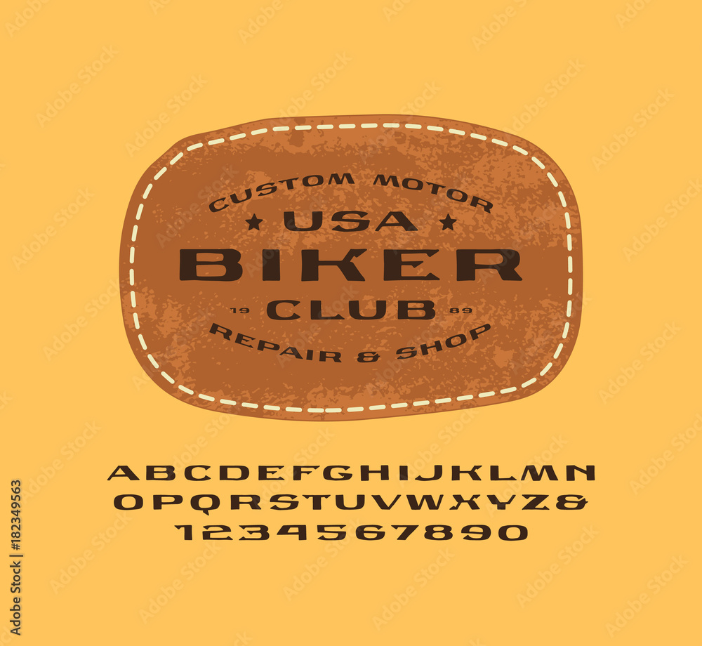 Fototapete sans serif extended font in the style of handmade graphics