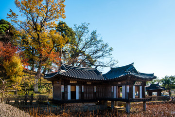 Gangneung-si, Gangwon-do, South Korea - Seongyojang is Typical traditional house(hanok) of Korea in Gangneung-si.