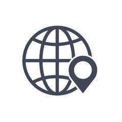 globe with pin icon