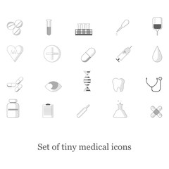 Set of tiny medical icons 
