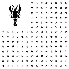 Crab icon illustration. animals icon set for web and mobile.