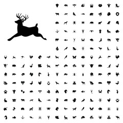 Deer icon illustration. animals icon set for web and mobile.