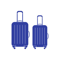 Vector illustration of suitcases for travel. Summer time, vacation.