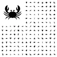 Crab icon illustration. animals icon set for web and mobile.