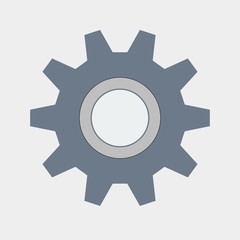 simple gear icon. stock vector object for design