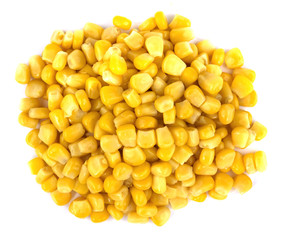 Sweet corn isolated on white background