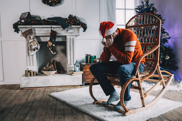 Portrait of attractive man before christmas