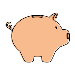 piggy savings isolated icon vector illustration design