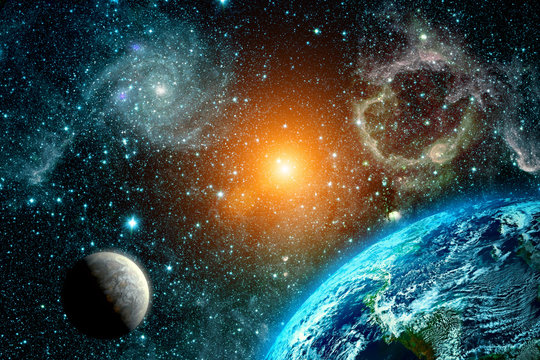 Fototapeta View of the earth from the space Elements of this image furnished by NASA