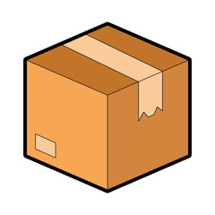 carton box isolated icon vector illustration design