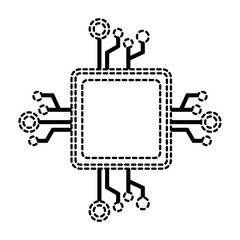 processor circuit isolated icon vector illustration design