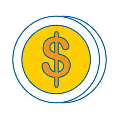 coin money isolated icon vector illustration design