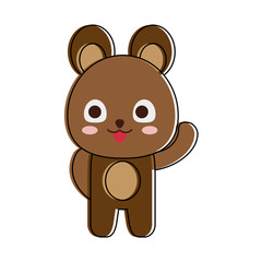 Cute bear cartoon icon vector illustration graphic design
