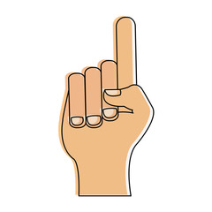 Human hand symbol icon vector illustration graphic design