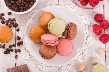 Colorful macarons.