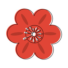Beautiful flower symbol icon vector illustration graphic design