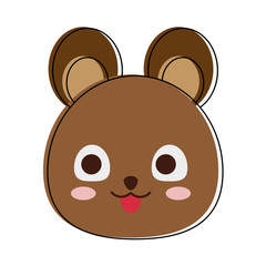 Cute bear cartoon icon vector illustration graphic design