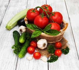 Fresh summer vegetables