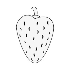 Strawberry sweet fruit icon vector illustration graphic design