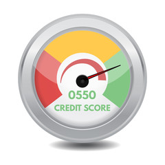 Credit score gauges. Minimum and maximum concept. Vector illustration.