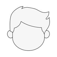 Man faceless cartoon icon vector illustration graphic design