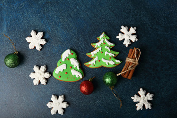  christmas background with new year's tree