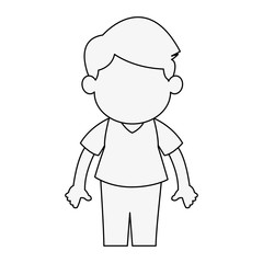 Man faceless cartoon icon vector illustration graphic design