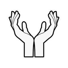 Human hands symbol icon vector illustration graphic design