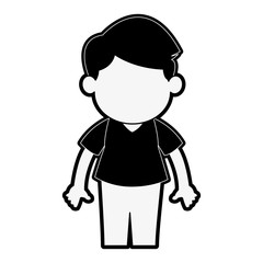 Man faceless cartoon icon vector illustration graphic design
