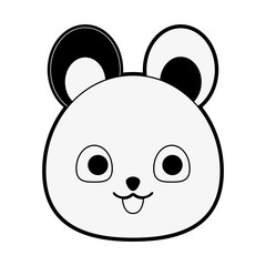 Cute bear cartoon icon vector illustration graphic design