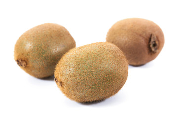 Fresh kiwi fruit isolated on white background